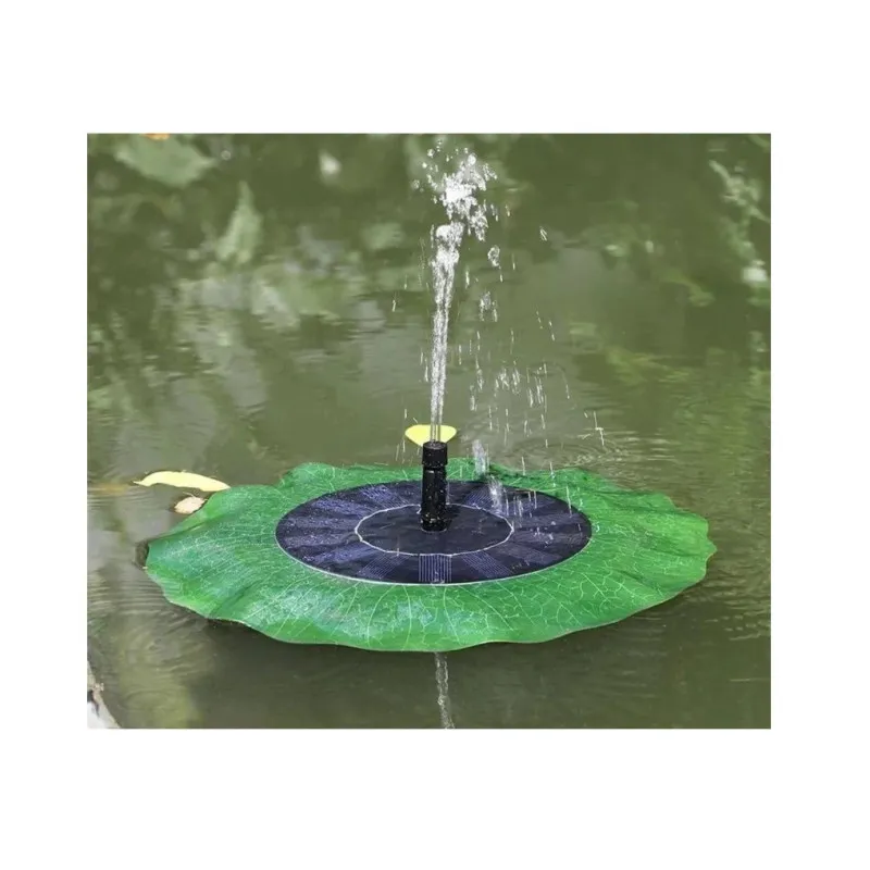 Fantana arteziana solara, model frunza de lotus, 6 duze, 1,4W/7V