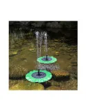 Fantana arteziana solara, model frunza de lotus, 6 duze, 1,4W/7V