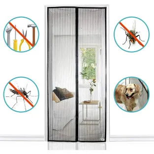 Set 3 Perdele Magnetice Antiinsecte, 210x100 cm, Închidere Automată, Montaj fără Scule 2