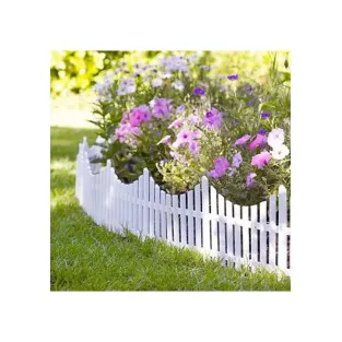 Set 5 garduri decorative din plastic, 60 x 32 cm, ALB 2