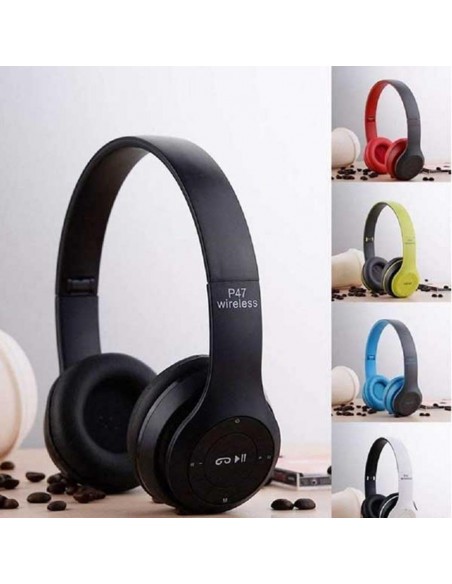 Casti P47 Wireless Bluetooth cu microfon si radio
