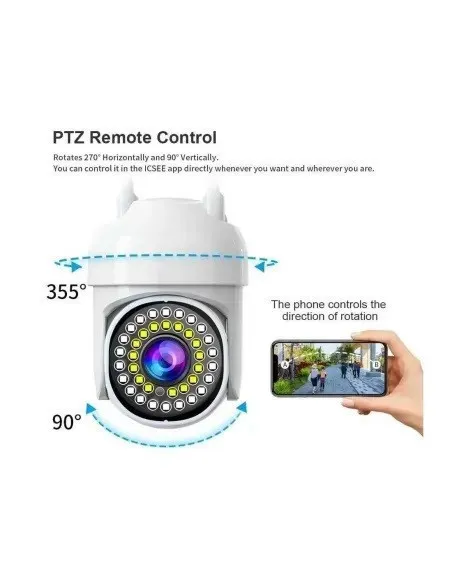 Camera WiFi JORTAN JTZ-8161QJ 2MP Compacta 355° Waterproof