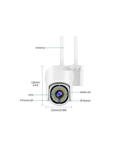 Camera WiFi JORTAN JTZ-8161QJ 2MP Compacta 355° Waterproof