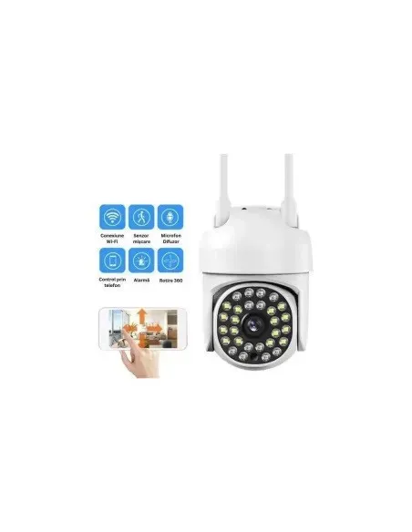 Camera WiFi JORTAN JTZ-8161QJ 2MP Compacta 355° Waterproof