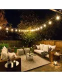Ghirlanda Luminoasa, 20 Metri cu 20 Becuri, interconectabila, 2 filamente pe bec, 220V