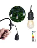 Ghirlanda Luminoasa, 20 Metri cu 20 Becuri, interconectabila, 2 filamente pe bec, 220V