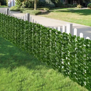 Gard artificial verde cu frunze, 300x100cm 2