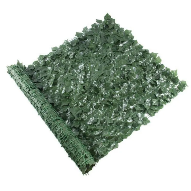 Gard artificial verde cu frunze, 300x100cm
