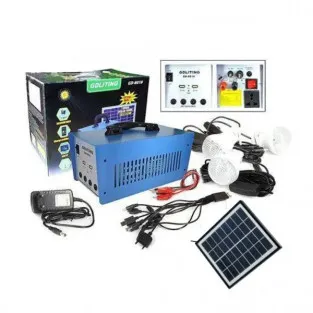 Kit solar de iluminat, GD 8018, 12V12A cu panou solar 18V 20W