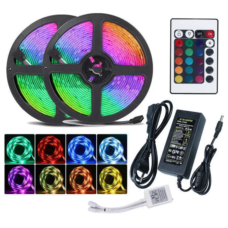 Banda RGB 5M LED, cu telecomanda si joc de lumini