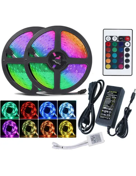 Banda RGB 5M LED, cu telecomanda si joc de lumini