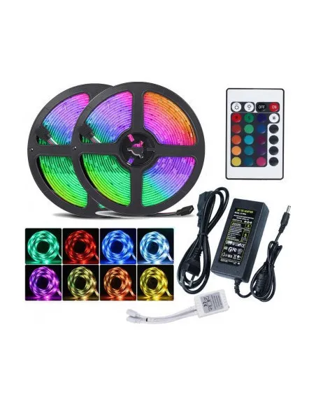 Banda RGB 5M LED, cu telecomanda si joc de lumini