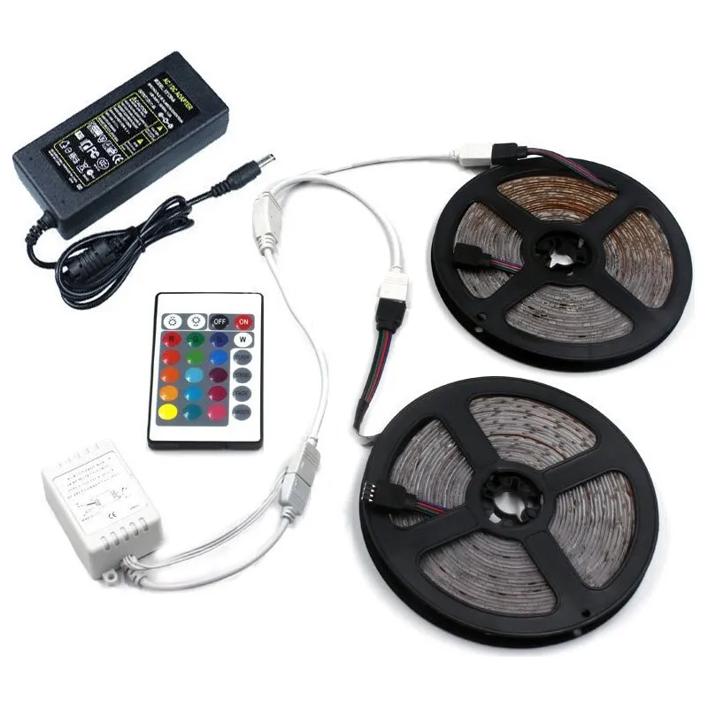 Banda RGB 5M LED, cu telecomanda si joc de lumini