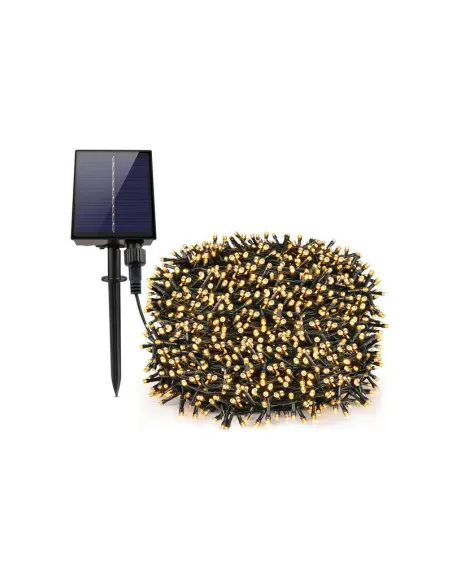 Instalație Solară 500 LED, 50 Metri, Panou Solar 4,5V, Baterie 1200 mAh, IP65