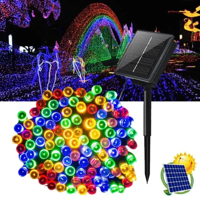 Instalație Solară 500 LED, 50 Metri, Panou Solar 4,5V, Baterie 1200 mAh, IP65