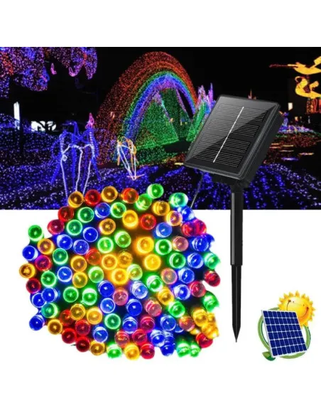 Instalație Solară 500 LED, 50 Metri, Panou Solar 4,5V, Baterie 1200 mAh, IP65