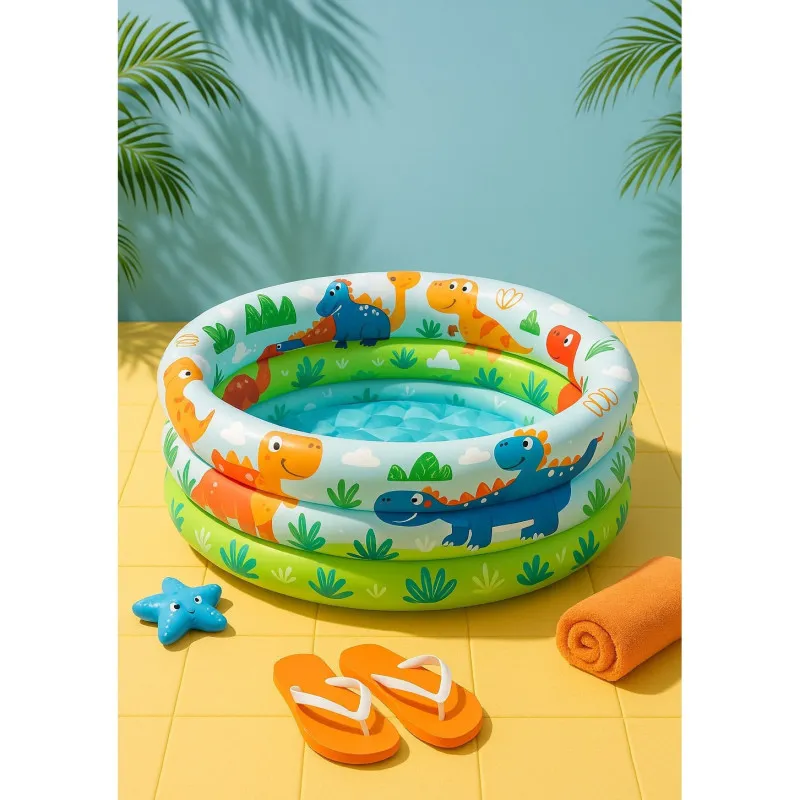Piscină Gonflabilă Intex pentru Copii, Model Dinozauri, Ø61x22 cm, 28 L