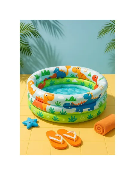 Piscină Gonflabilă Intex pentru Copii, Model Dinozauri, Ø61x22 cm, 28 L