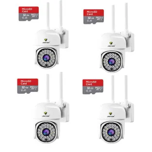 Set 4 Camere IP 360° WiFi JT-8161QJ cu 4 Carduri 32GB | Live & Noapte