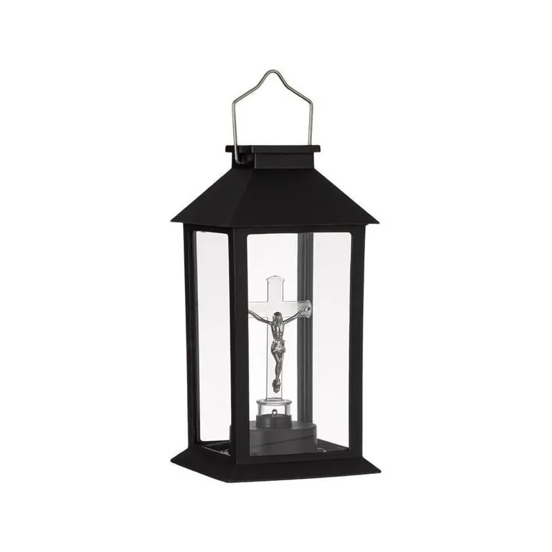 Felinar solar negru cruce LED alimentare solara