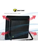 Proiector Solar Jortan 100W cu Panou 35x30cm, Acumulator 12000mAh si Telecomanda, IP66