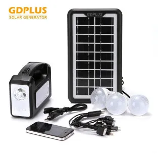 Kit panou solar Gdplus GD-7, 3 becuri, lanterna