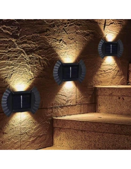 Set 4 lampi solare cu lumina bidirectionala