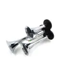 Claxon auto cu 3 goarne 12/24V, electrovalva