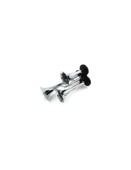 Claxon auto cu 3 goarne 12/24V, electrovalva