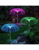 Set 4 x Lampa solara tip meduza cu fibra optica LED RGB