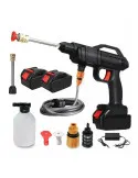 Pistol de spalat cu presiune, 8L/min, cu acumulator de 48Vf, trusa plastic
