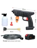 Pistol de spalat cu presiune, 8L/min, cu acumulator de 48Vf, trusa plastic