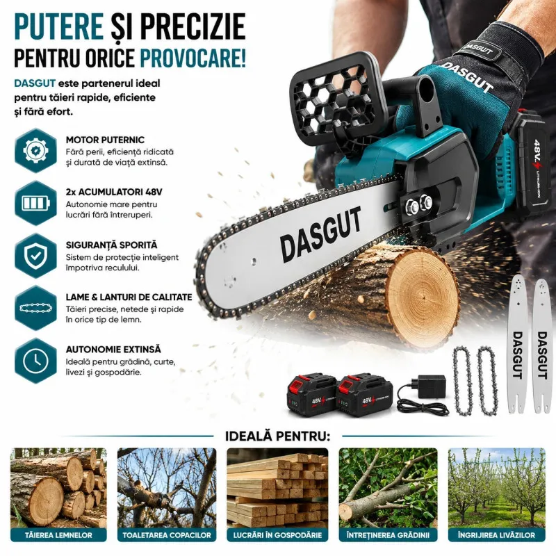 Cumpara Drujba electrica Dusgat, 1200W, cu lama