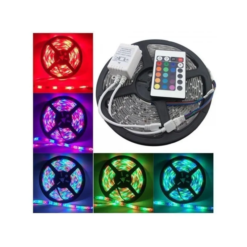 Banda RGB 5M LED, cu telecomanda si joc de lumini