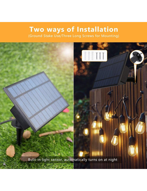 Ghirlanda Luminoasa Solara, 5 Metri cu 10 becuri ,fir subtire interconectabila, PREMIUM