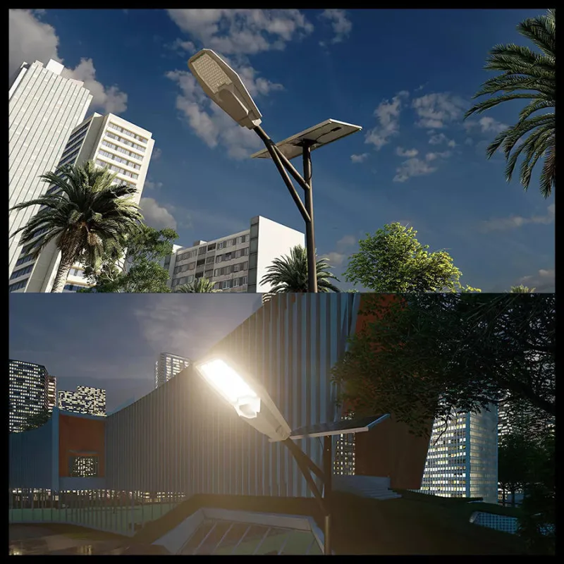 Lampa Solara Stradala Jortan 1000W, Iluminare Puternica, Corp Rezistent din Aluminiu, LED-uri de Ultima Generatie, IP67
