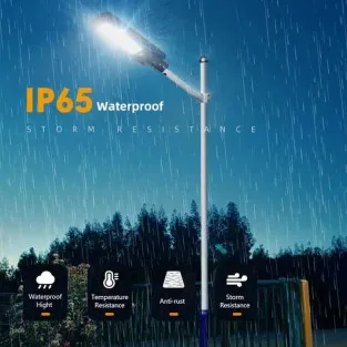 Lampa Solara Stradala Jortan 150W/200w/250W/300W, Senzor Crepuscular, Telecomanda, Baterie 12000-24000mAh, Panou Fotovoltaic 2
