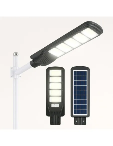Lampa Solara Stradala Jortan 150W/200w/250W/300W, Senzor Crepuscular, Telecomanda, Baterie 12000-24000mAh, Panou Fotovoltaic