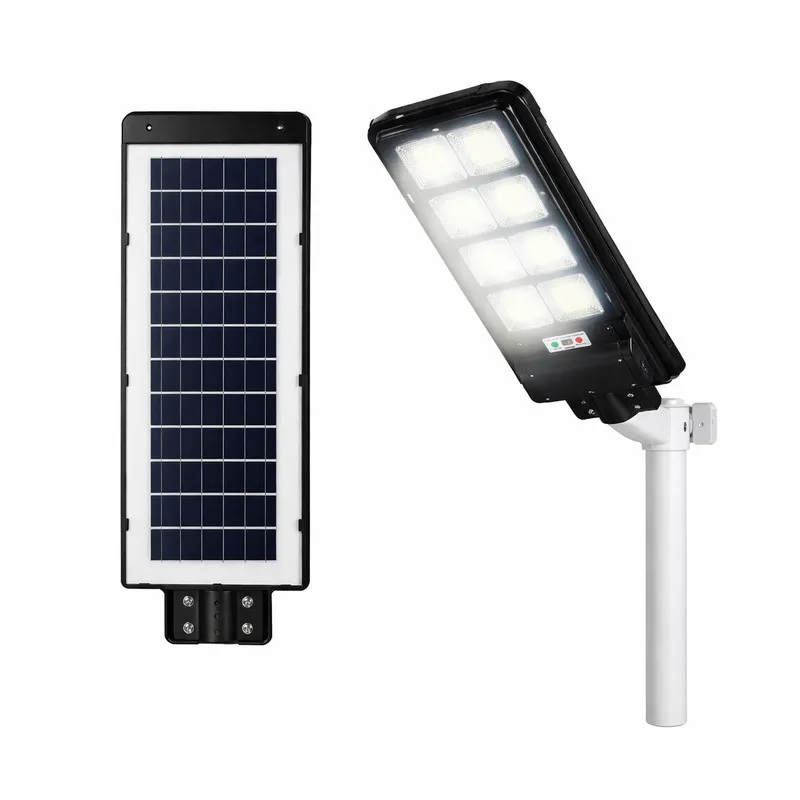 Lampa Solara Stradala Jortan 400W, Baterie 12000mAh, Autonomie 12-14h, Telecomanda, Picior Metalic