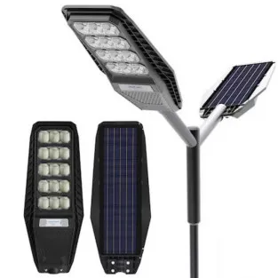 Lampă Stradală Solară Jortan LED 500W, Baterie 24000mAh, IP67, Telecomandă + Suport Metalic