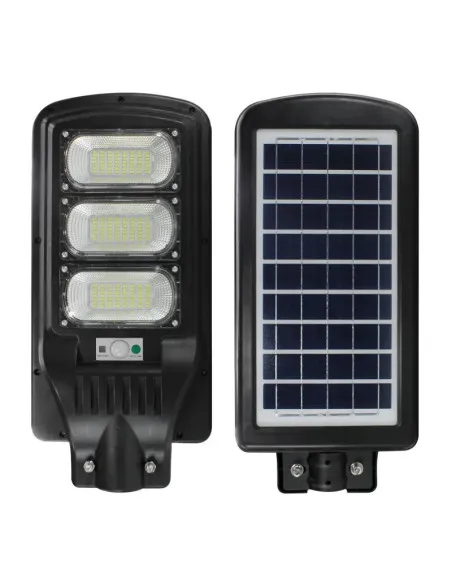 Set 2 Lampi Solare Stradale Jortan 150W - 3 Cadrane LED, Autonomie 14h, Senzor Crepuscular