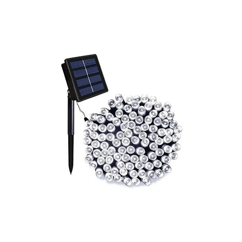 Instalatie 1000 LED cu panou solar mare, 100 M, pentru exterior, model 2024