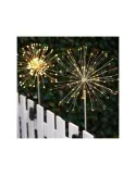 Set 2 x Lampa Solara Artificii cu Suport Metalic