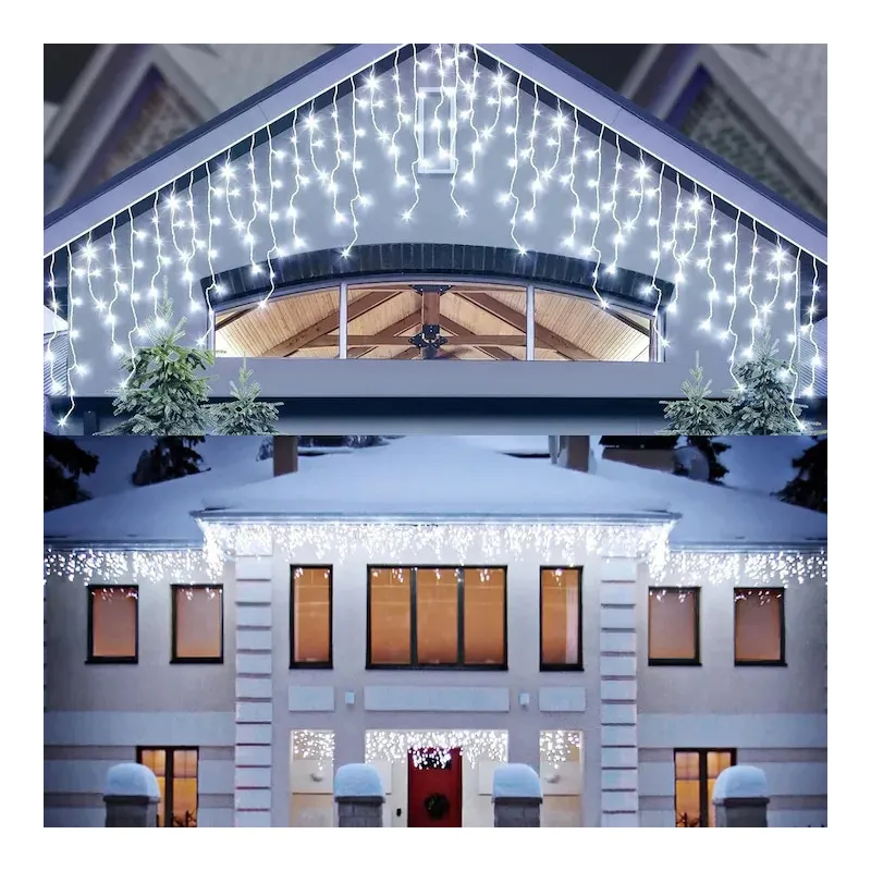 Instalatie 12 metri, 300 LED-uri tip turturi