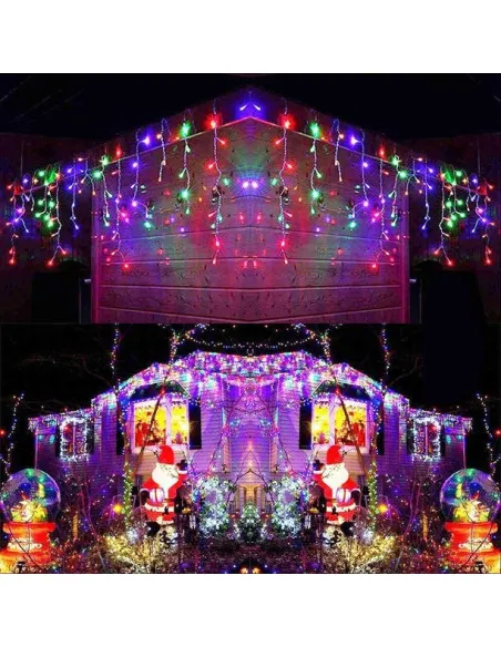 Instalatie 12 metri, 300 LED-uri tip turturi