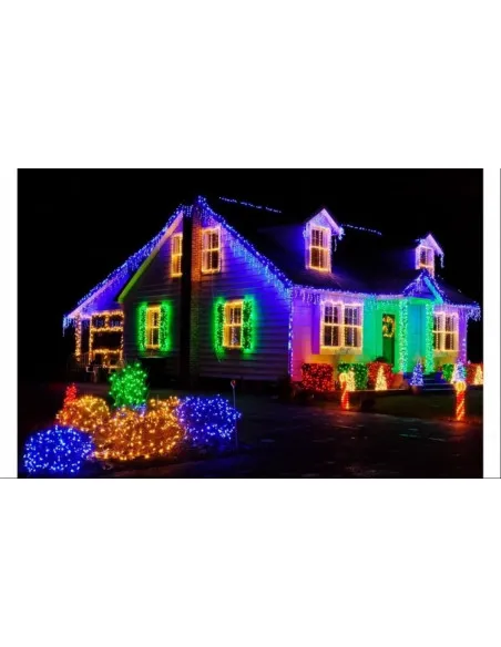 Instalatie 12 metri, 300 LED-uri tip turturi