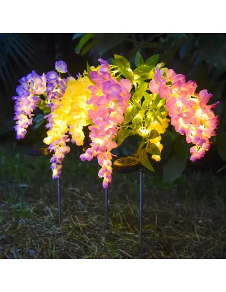Lampa Solara LED Wisteria, 70 cm, Lumină Albă Caldă, IP65, diverse culori