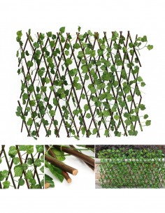 Gard artificial cu frunze verzi, 250 x 100 cm 2