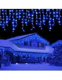 Instalație premium tip turturi cu flash, 50m, 900 LED, interconectabilă, fir alb – Exterior & Interior