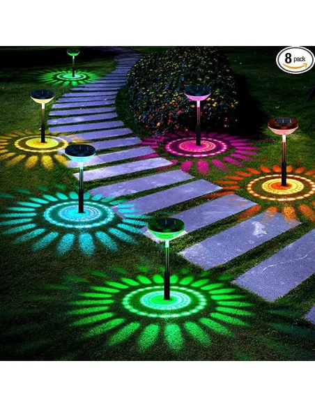Set 2 lampi solare , felinar gradina, multicolor